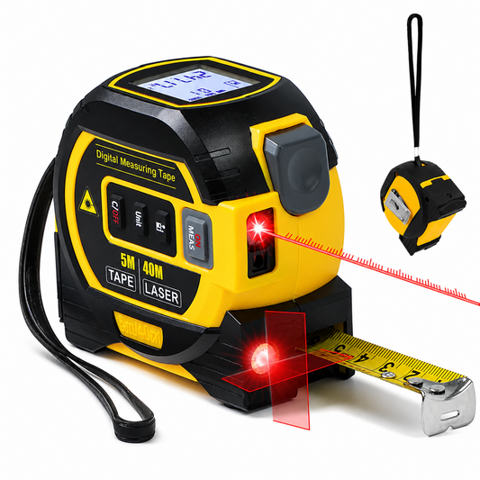 Digital Measure Tape Laser Distance Meter 3 in 1 with 40 m Laser