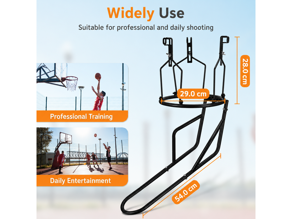 Basketball Return Attachment Heavy Duty Metal Ball Rebounder