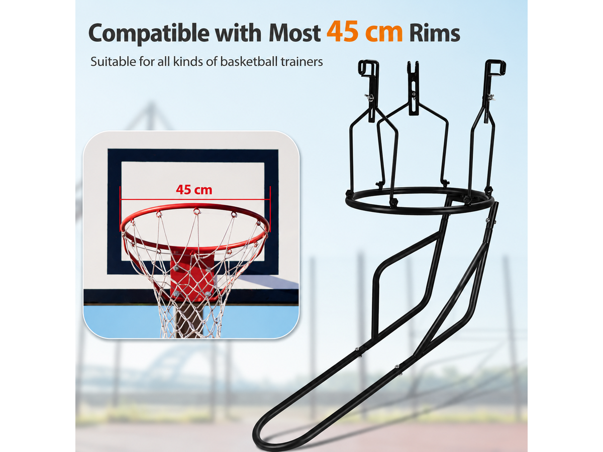 Basketball Return Attachment Heavy Duty Metal Ball Rebounder
