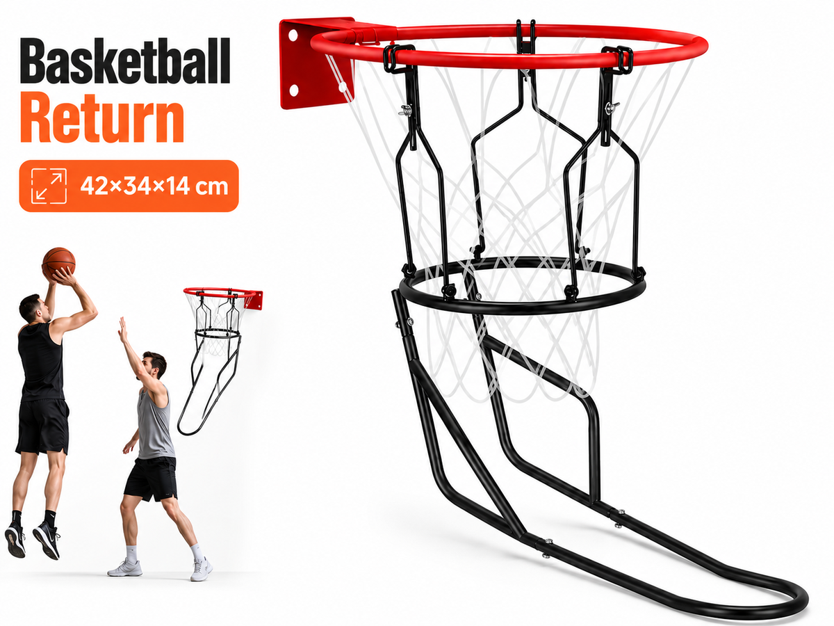 Basketball Return Attachment Heavy Duty Metal Ball Rebounder
