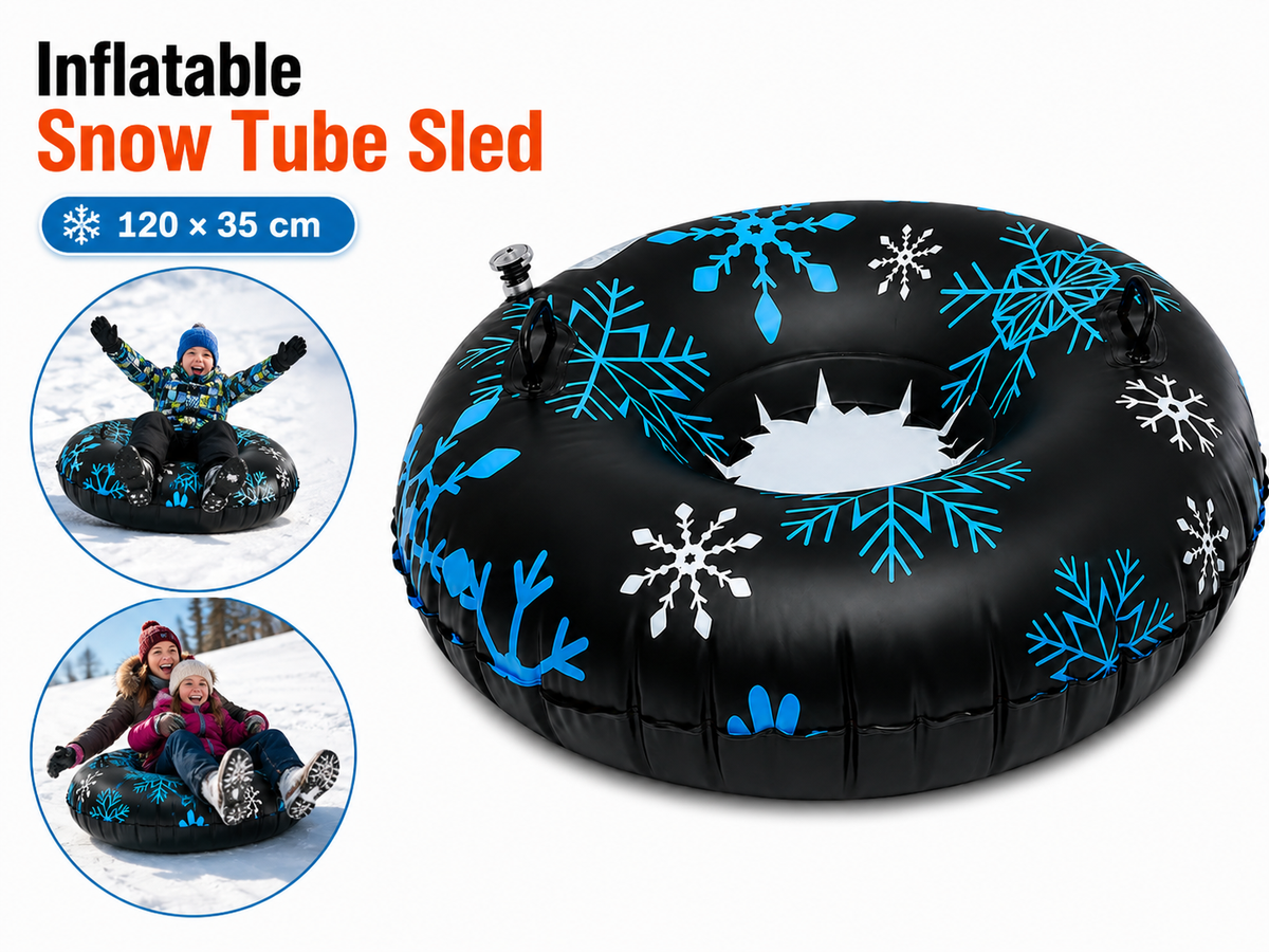 Inflatable Snow Tube Snow Sled with Handles