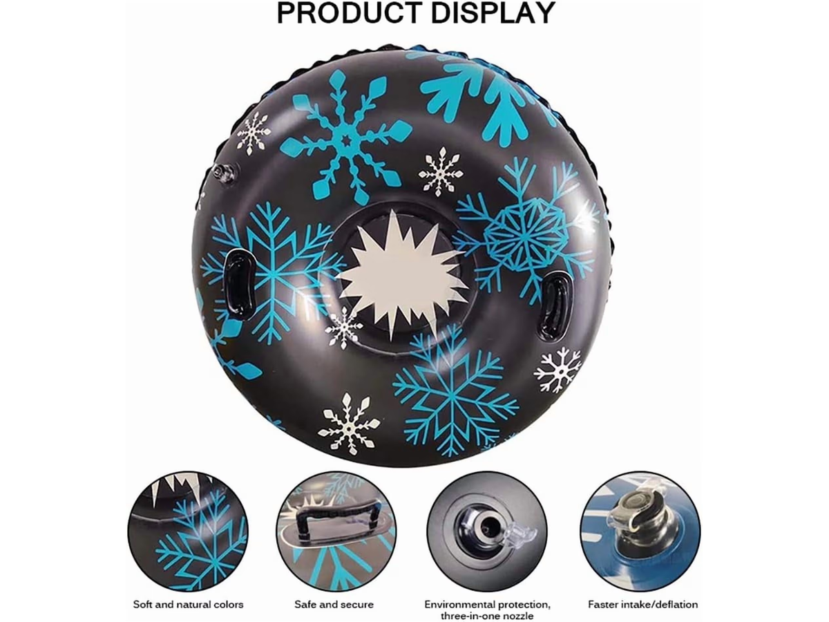 Inflatable Snow Tube Snow Sled with Handles