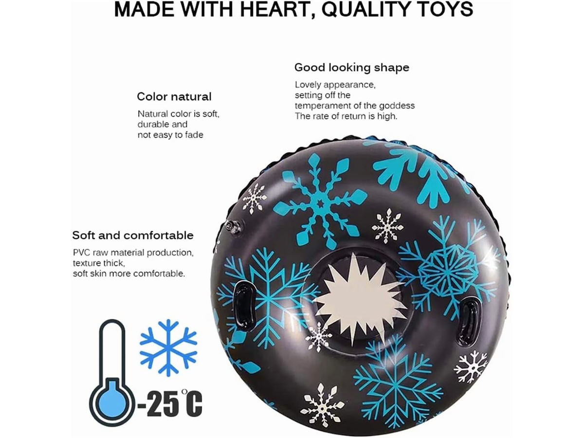 Inflatable Snow Tube Snow Sled with Handles