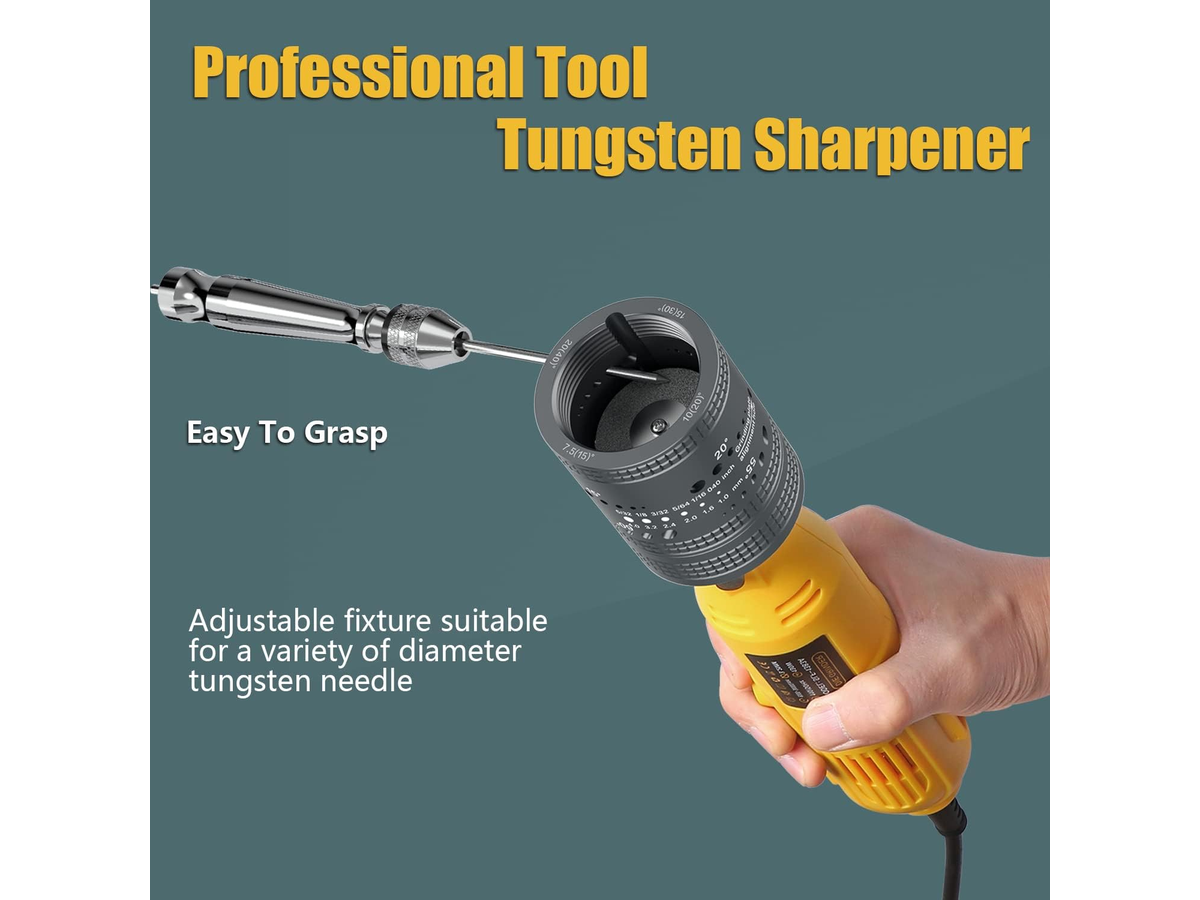 TIG Tungsten Electrode Sharpener Head with Cut Off Slot