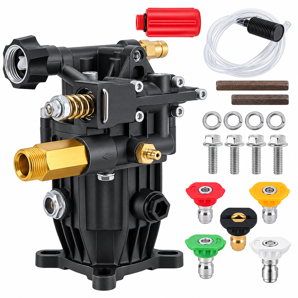 Water Blaster Pump 3300 PSI 2.5 GPM Horizontal Replacement Pump 3/4 Inch Shaft