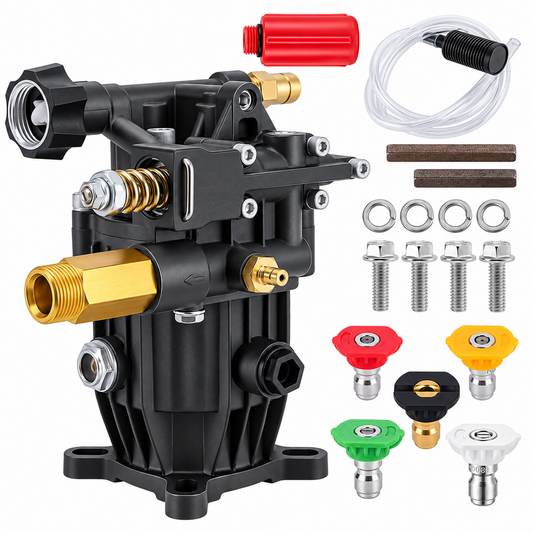 Water Blaster Pump 3300 PSI 2.5 GPM Horizontal Replacement Pump 3/4 Inch Shaft
