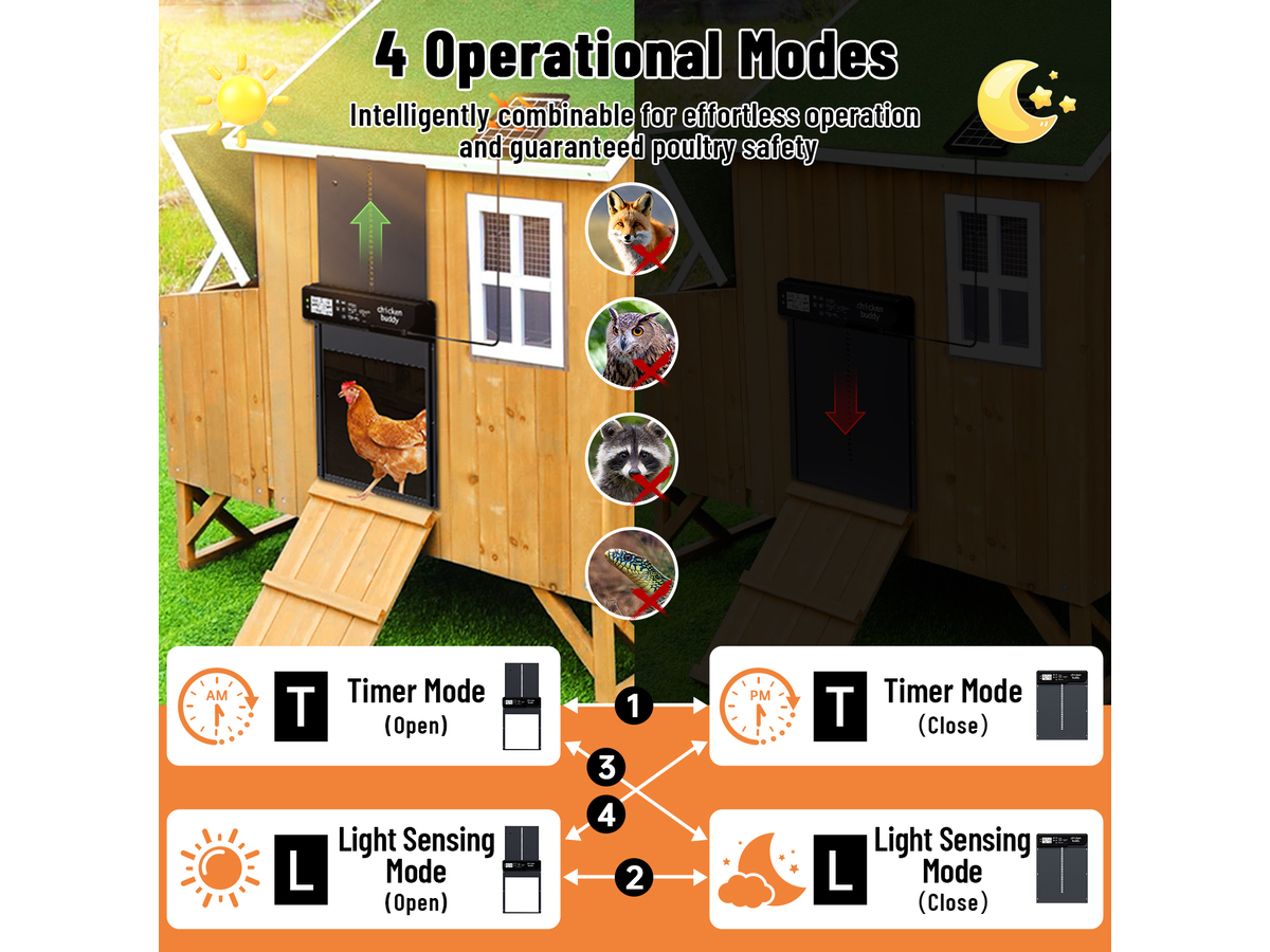 Solar Powered Automatic Chicken Coop Door