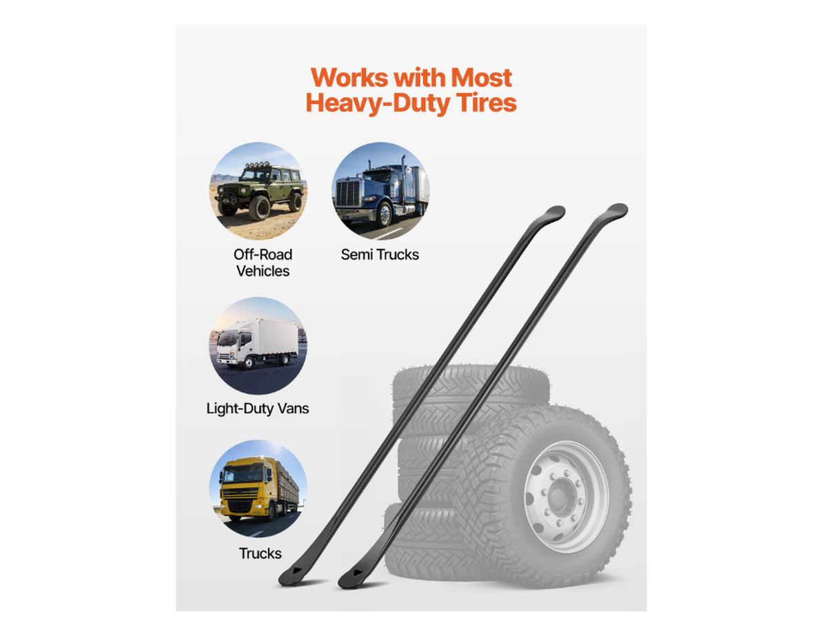 Tire Pry Bars Tyre Changing Tool 2PCS Heavy Duty Mount Demount Bars