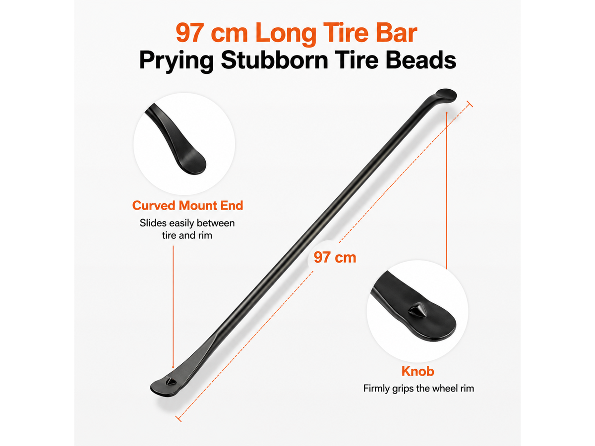 Tire Pry Bars Tyre Changing Tool 2PCS Heavy Duty Mount Demount Bars