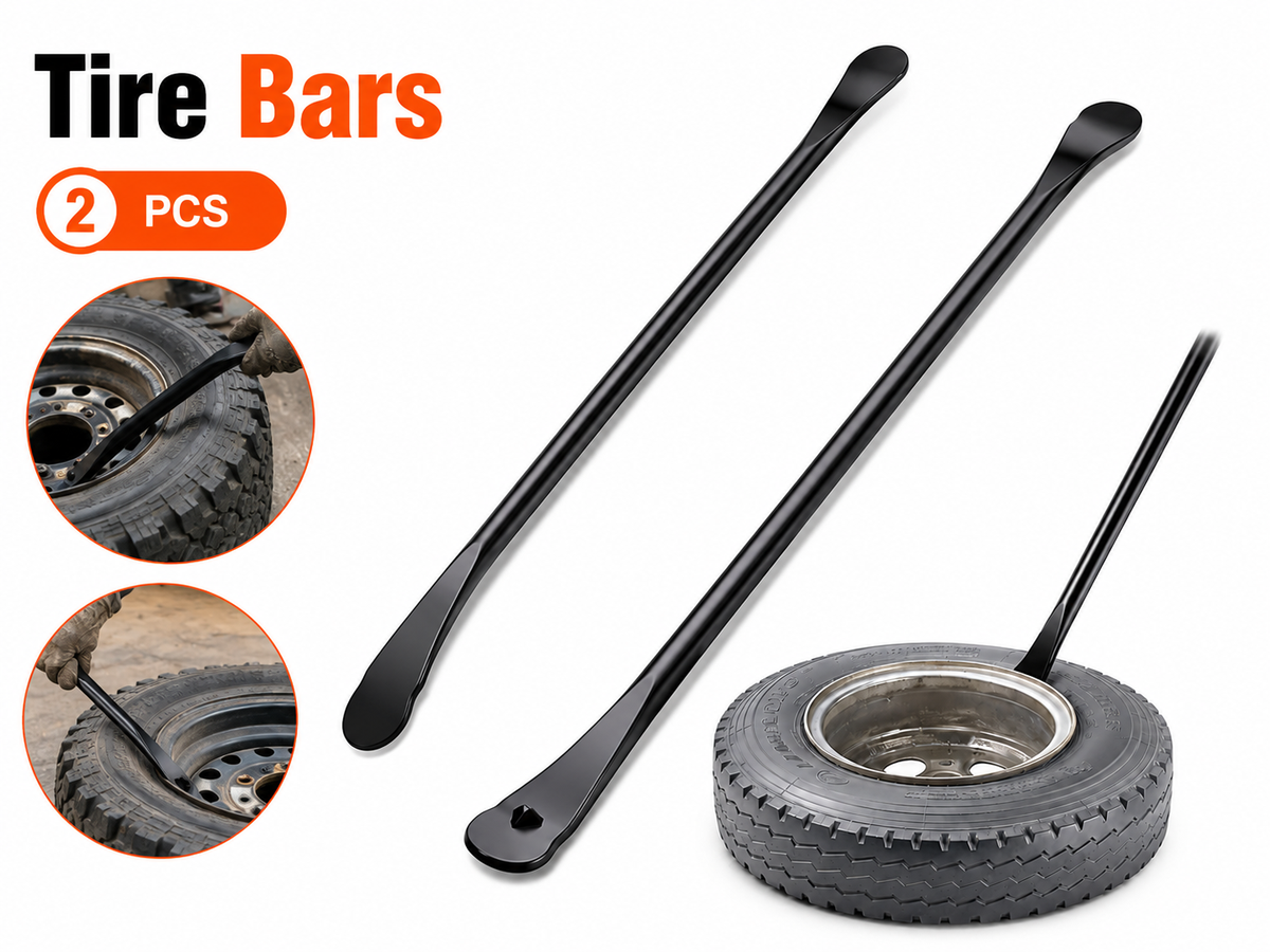 Tire Pry Bars Tyre Changing Tool 2PCS Heavy Duty Mount Demount Bars