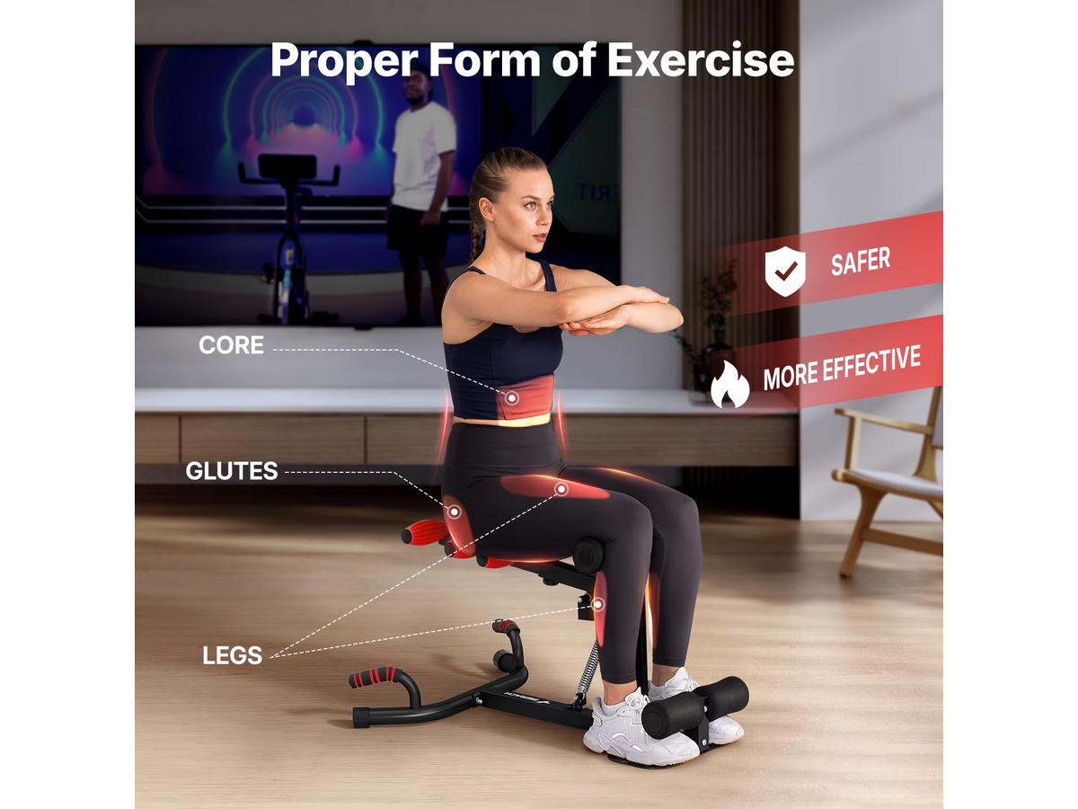 Deep Squat Machine Adjustable Glutes Trainer Foldable Home Gym