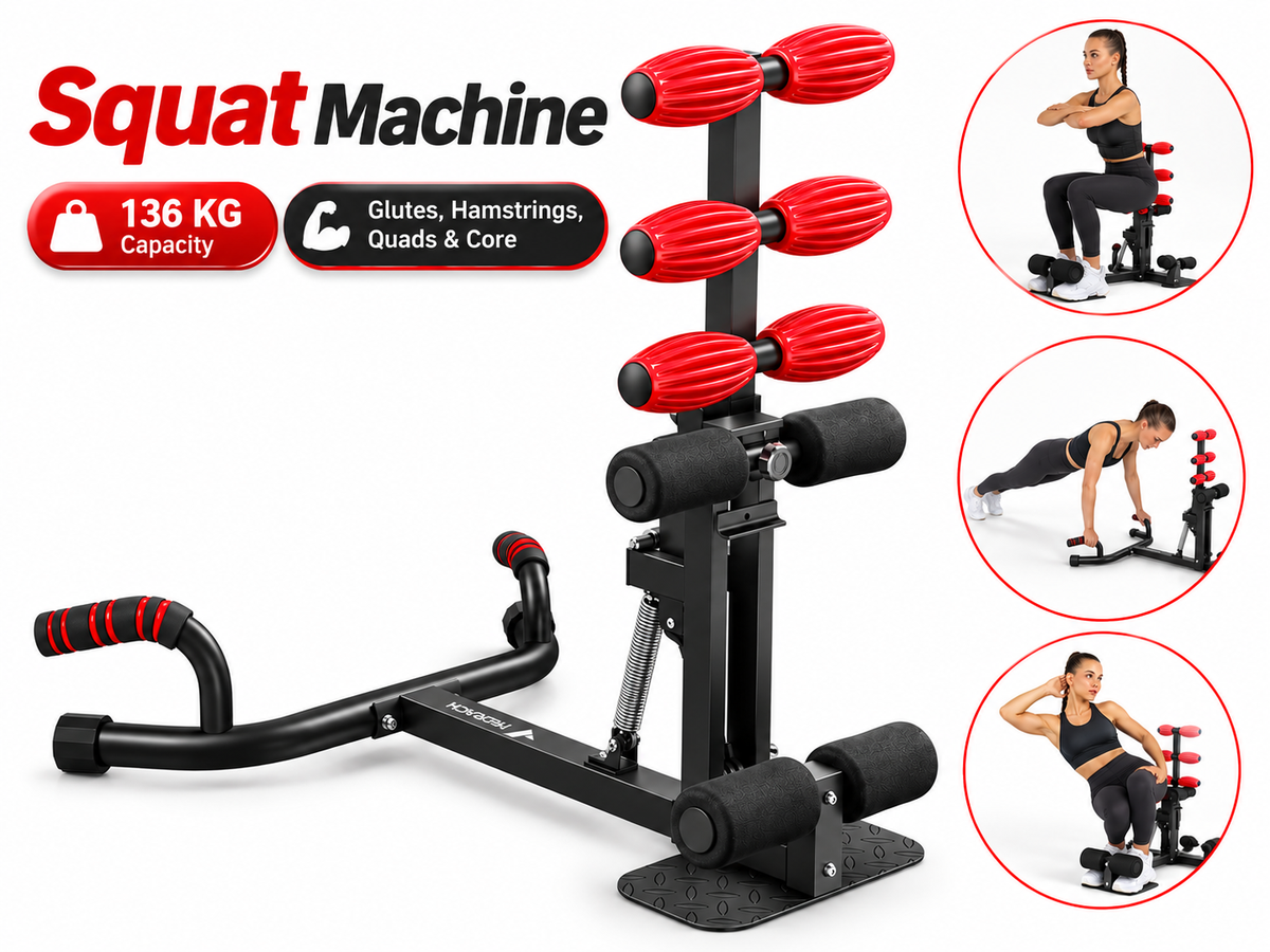 Deep Squat Machine Adjustable Glutes Trainer Foldable Home Gym