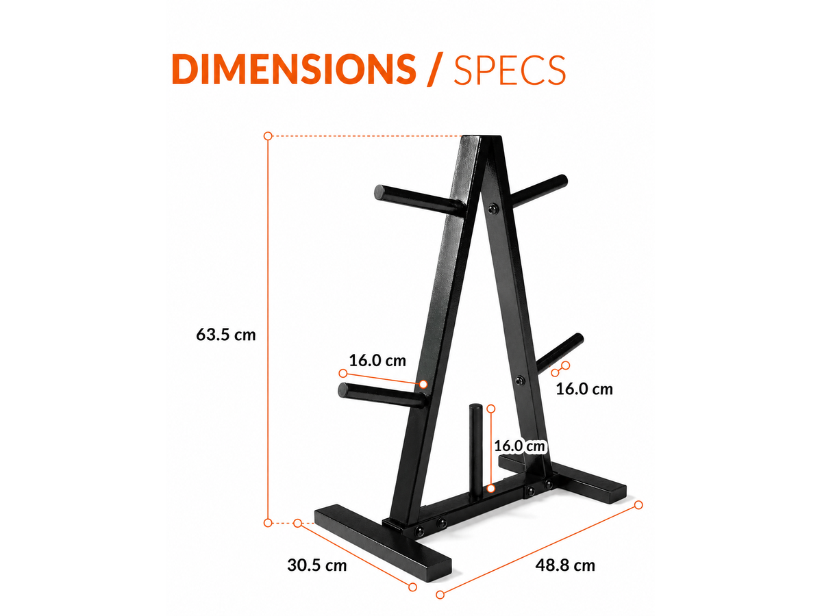 Barbell Holder 200 kg Heavy Duty Home Gym Organizer Weight Plate Storage Rack Weight