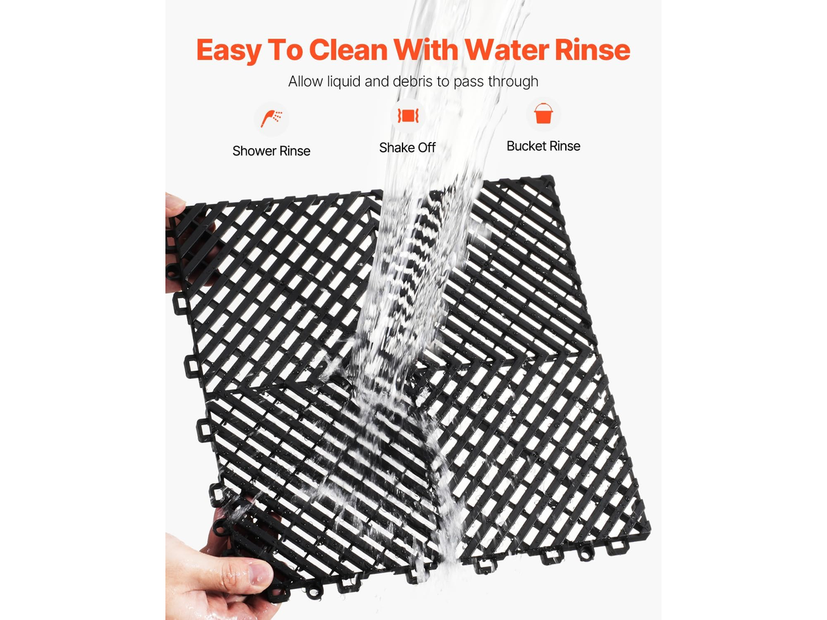 Interlocking Drainage Mat Non Slip Modular Floor Tiles