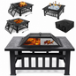 BBQ Fire Pit Barbecue Grill Patio Garden Heater Brazier Stove Table