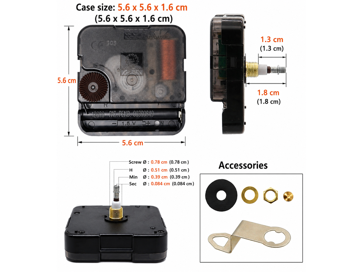 Wall Clock Quartz Movement Mechanism Repair Tools Kit