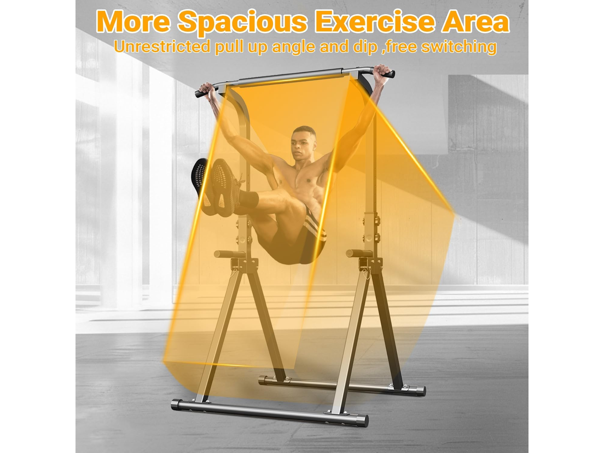 Power Tower Pull Up Bar Foldable Free Standing Dip Station
