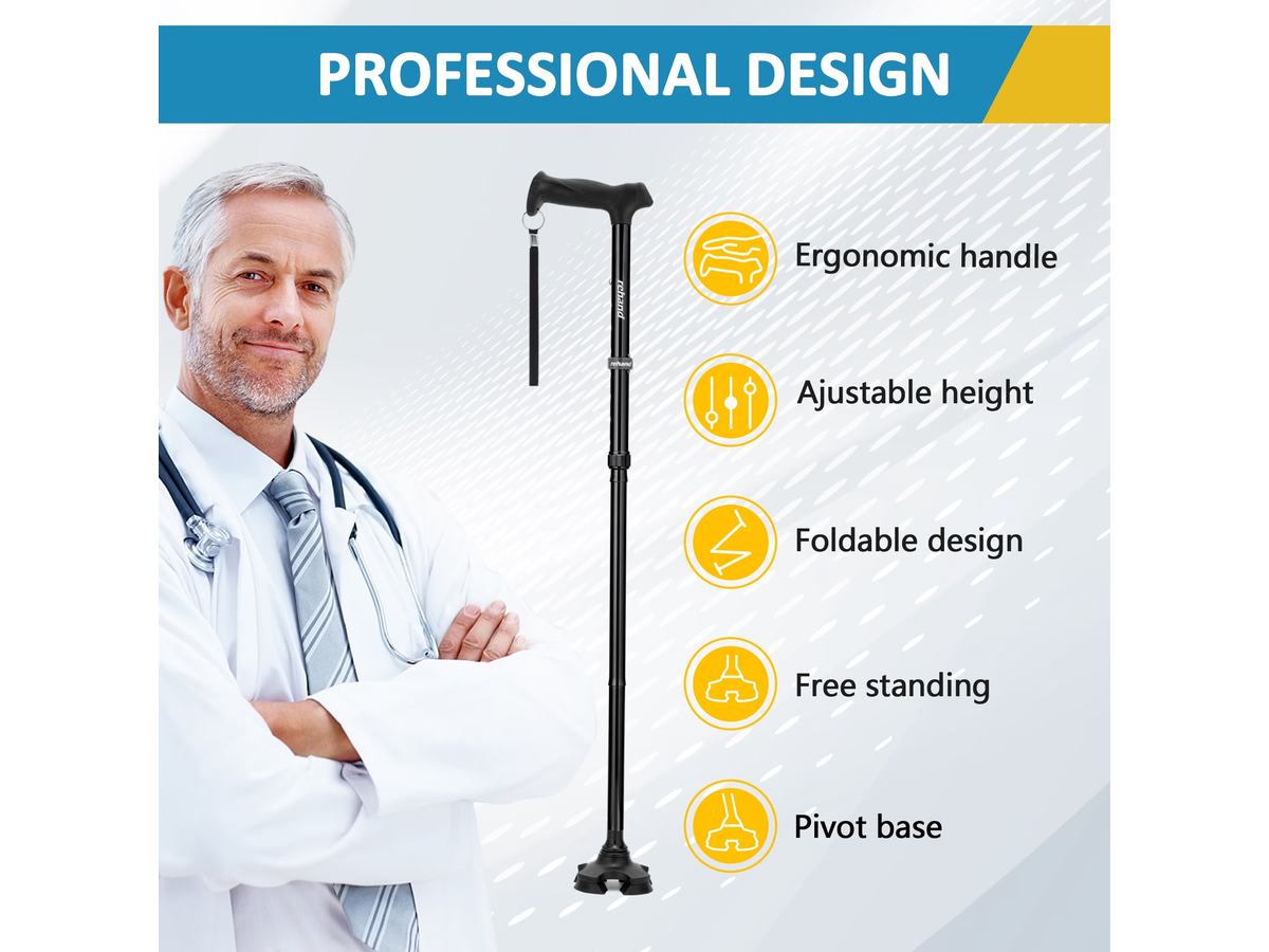 Folding Walking Cane Adjustable Walking Stick