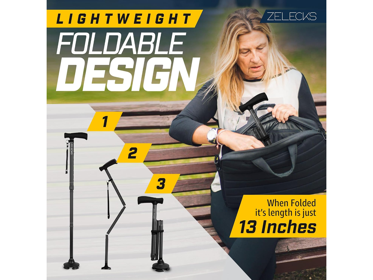 Folding Walking Cane Adjustable Walking Stick
