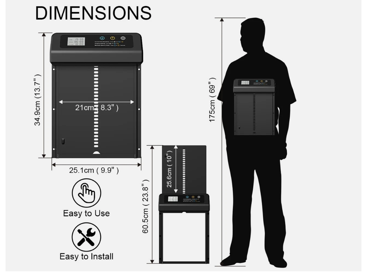 Automatic Chicken Coop Door Electric Chicken Door Opener with Timer Anti Pinch Protection
