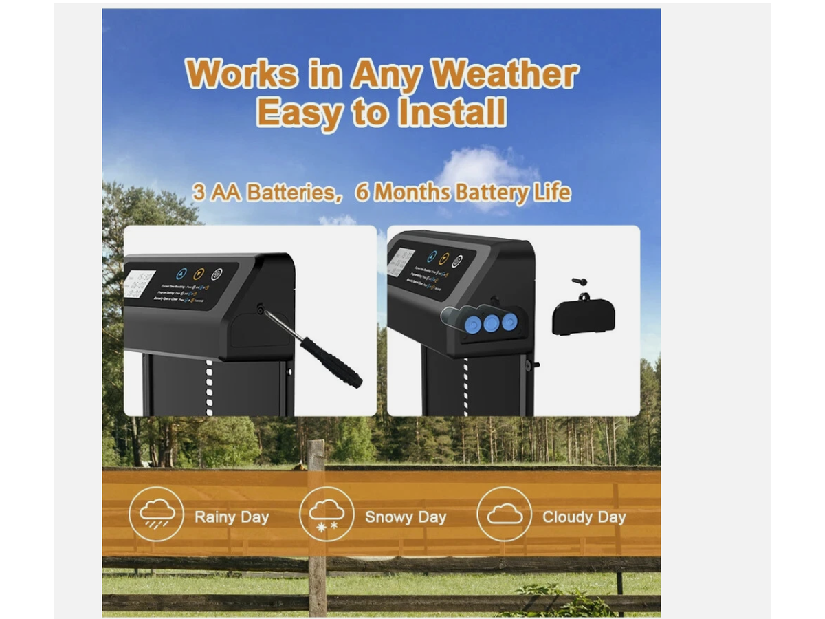 Automatic Chicken Coop Door Electric Chicken Door Opener with Timer Anti Pinch Protection