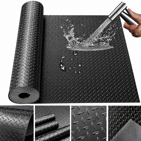Heavy Duty Rubber Diamond Plate Garage Floor Mat 5 m