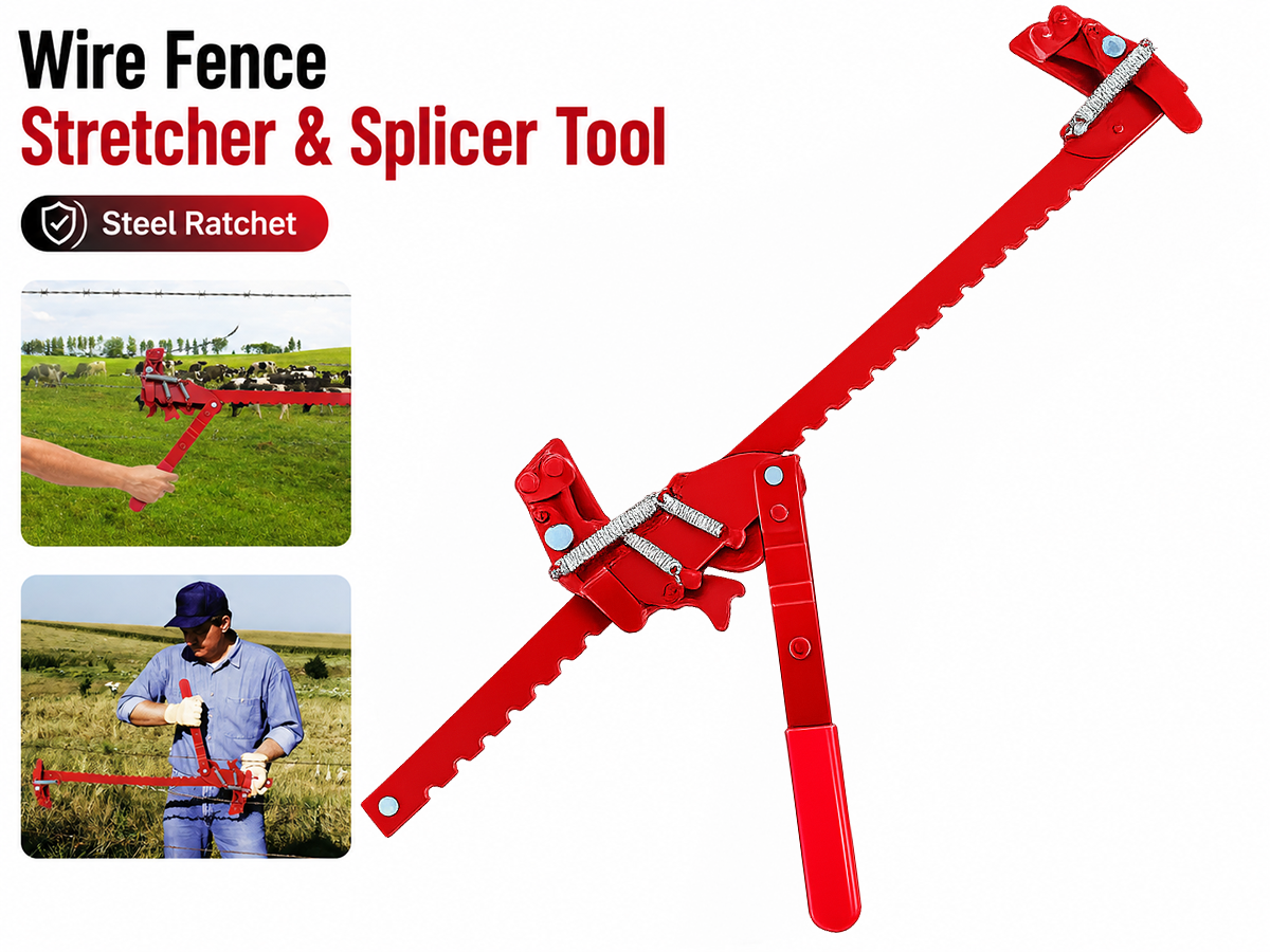 Fence Repair Tool Heavy Duty Ratchet Wire Stretcher and Splicer Tool
