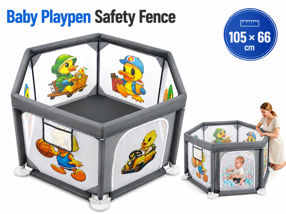 Playpen Safety Fence Hexagon Indoor Outdoor Play Yard