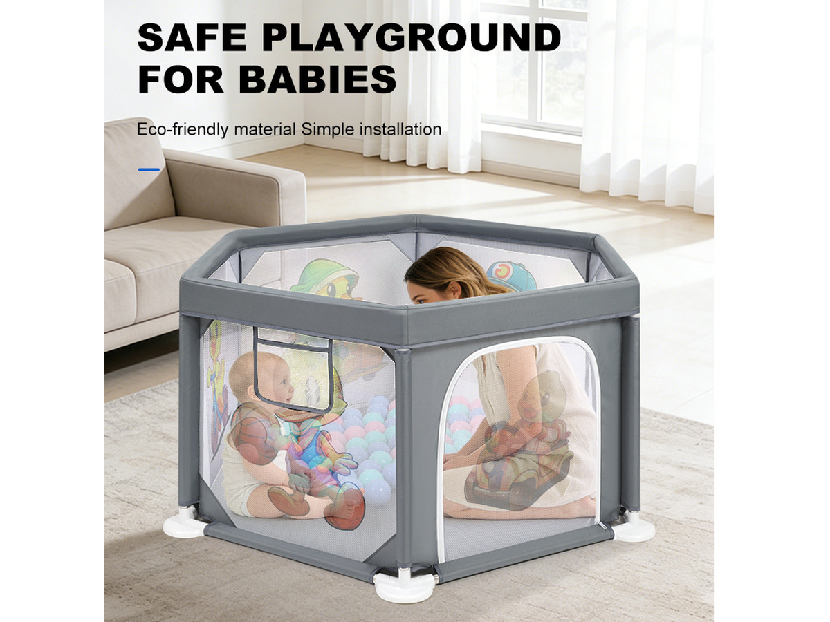 Playpen Safety Fence Hexagon Indoor Outdoor Play Yard