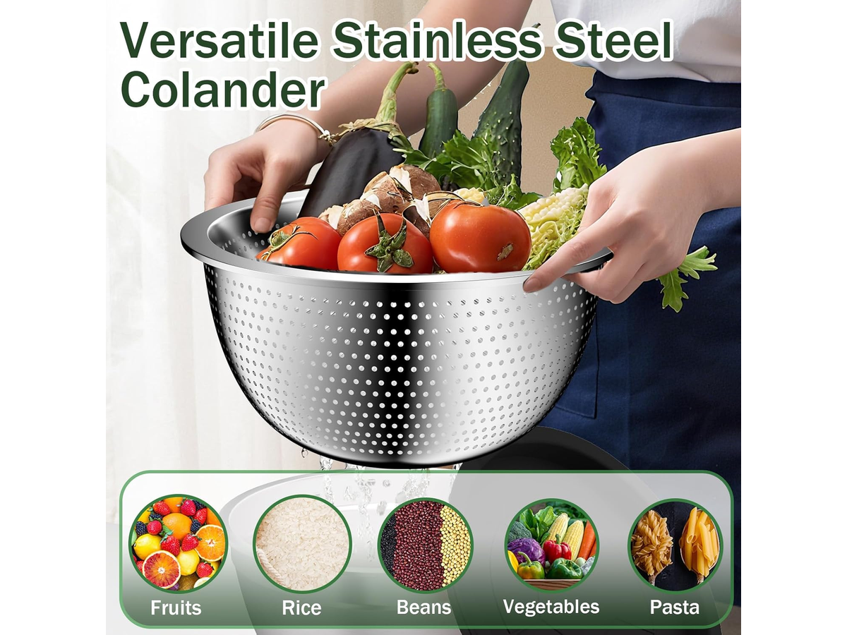 Stainless Steel Mixing Bowls Nesting Bowl Set with Airtight Lids