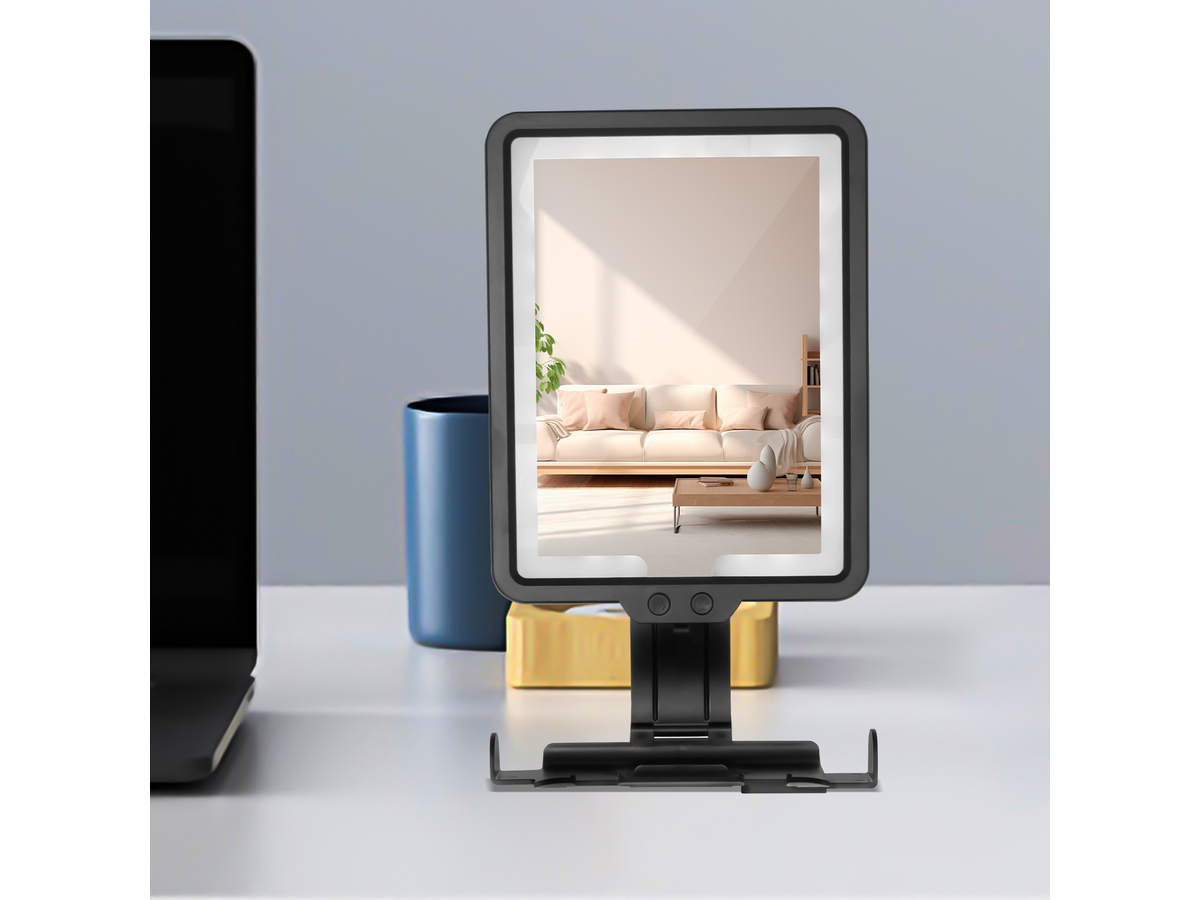 Rechargeable Anti Fog Bathroom Mirror with 3 LED Light Modes