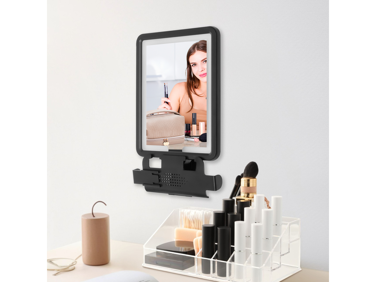 Rechargeable Anti Fog Bathroom Mirror with 3 LED Light Modes