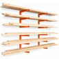 Lumber Storage Rack Wall Mount Heavy Duty 6 Level Steel Wood Organizer