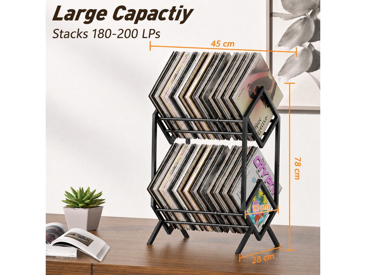 Vinyl Record Storage Holder 2 Tier