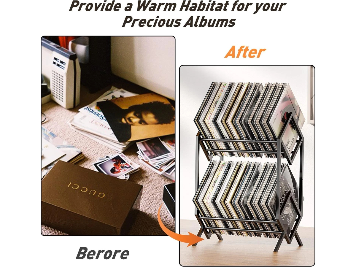 Vinyl Record Storage Holder 2 Tier