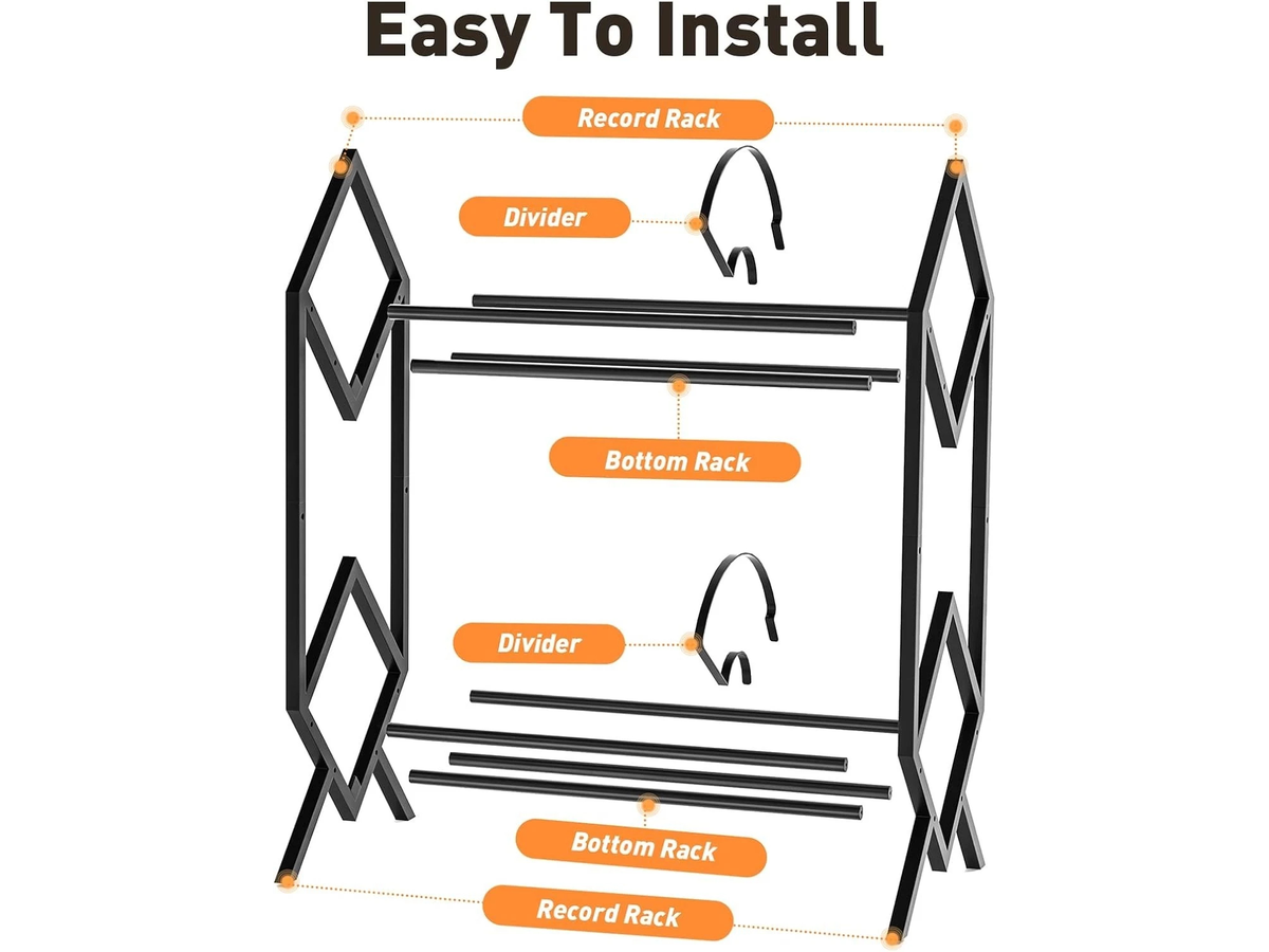 Vinyl Record Storage Holder 2 Tier