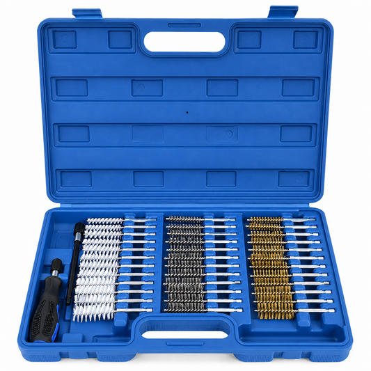 Wire Brush Set 36 Piece Nylon Brass and Stainless Steel Bore Cleaning Brush Kit