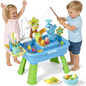 Sand Water Play Table Fishing Game Toy with Water Recycling System