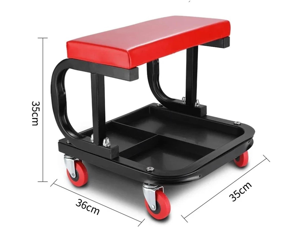 Rolling Workshop Creeper Mechanic Stool 150KG Garage Seat with Tool Tray