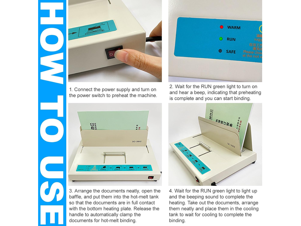 Thermal Binding Machine Electric Hot Melt Glue Book Binder