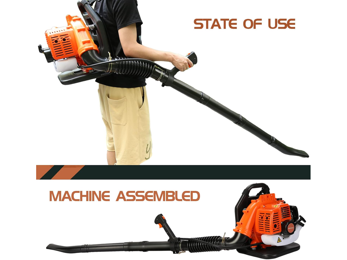 Petrol Backpack Leaf Blower 42.7cc 2 Stroke 1.25kW Garden Leaf Blower