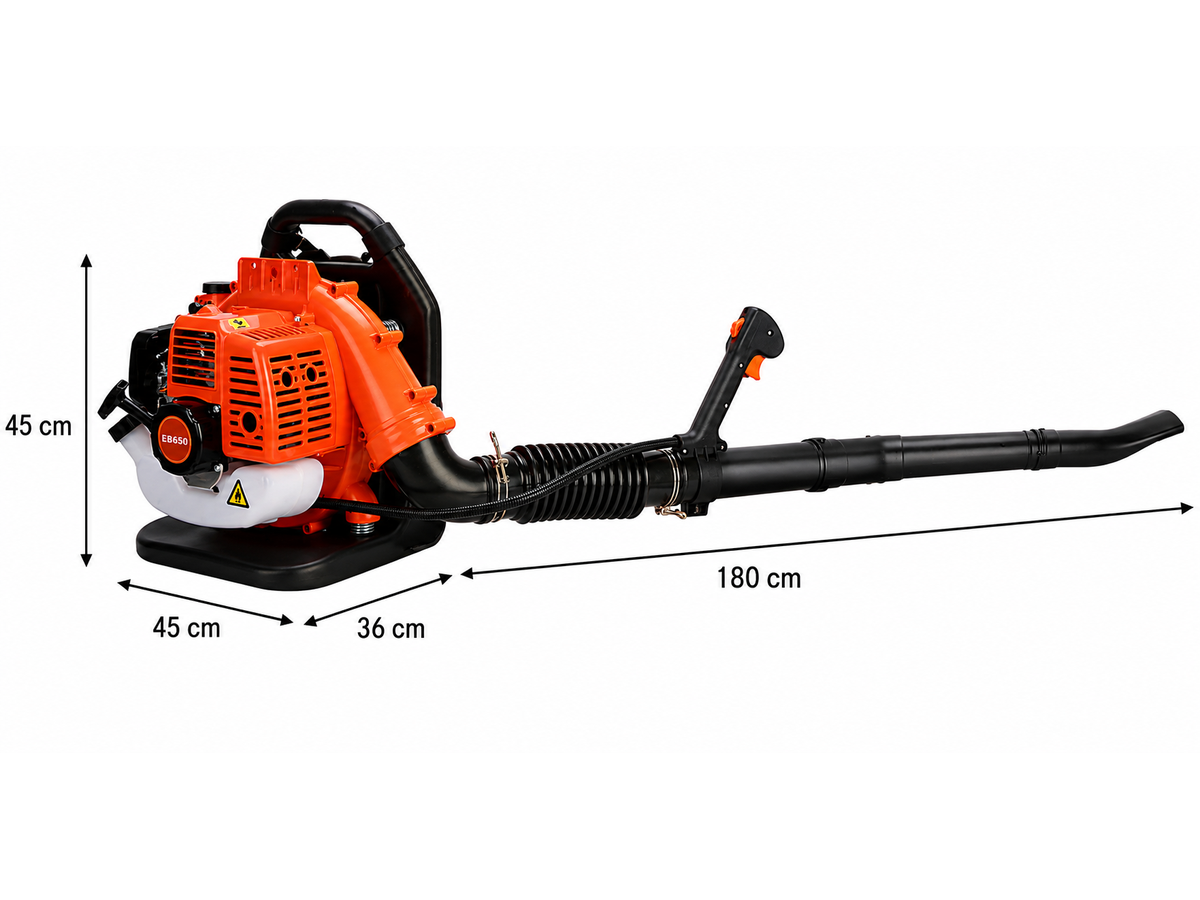 Petrol Backpack Leaf Blower 42.7cc 2 Stroke 1.25kW Garden Leaf Blower