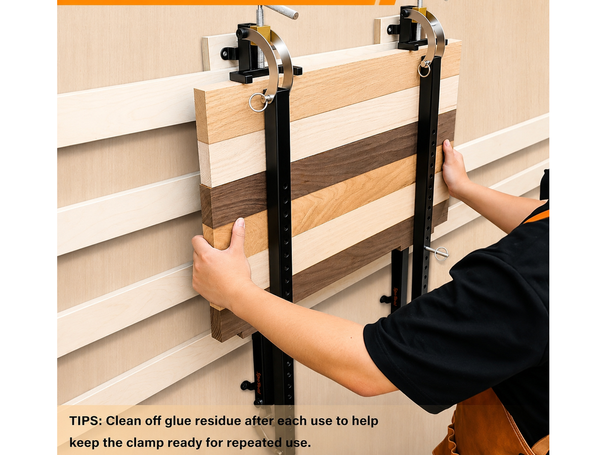 Panel Clamps 24 Inch 2 Pack 4 Way Pressure Steel Woodworking Clamps for Glue Up and Cabinet Projects