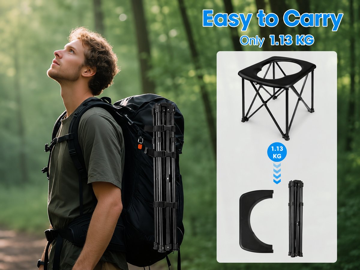 Portable Camping Toilet Foldable Outdoor Portable Toilet