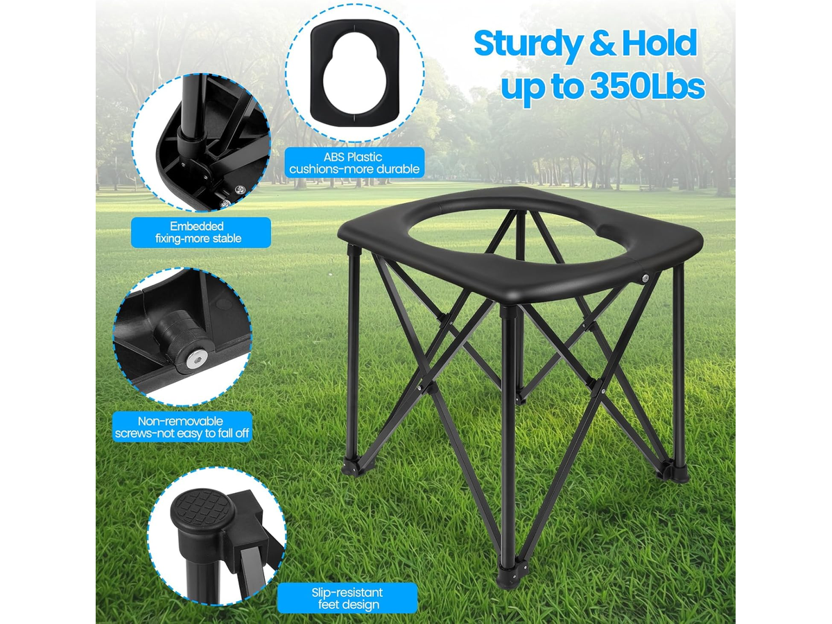 Portable Camping Toilet Foldable Outdoor Portable Toilet