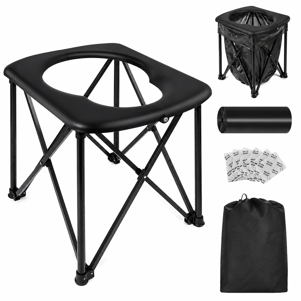 Portable Camping Toilet Foldable Outdoor Portable Toilet