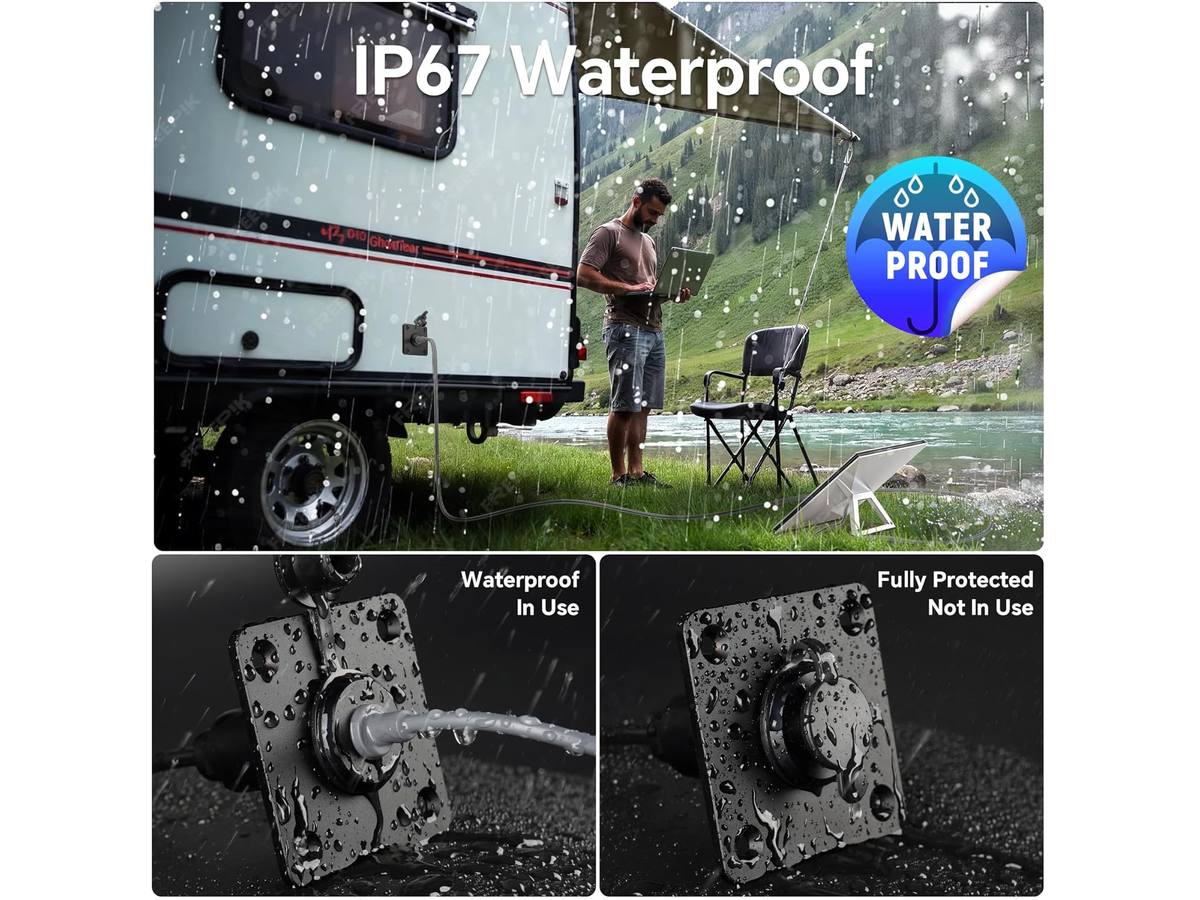 Waterproof DC Socket Passthrough for Starlink Mini