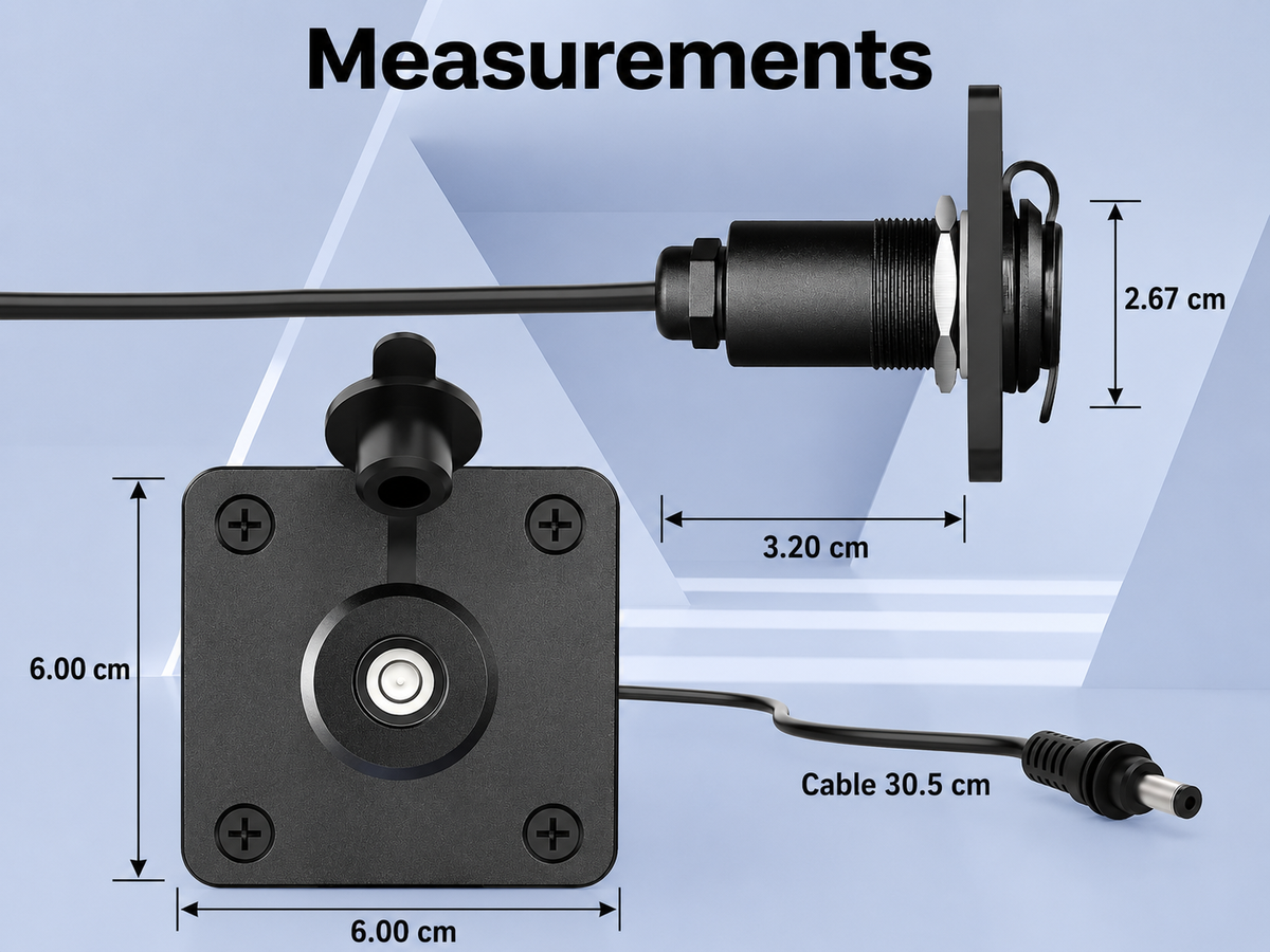 Waterproof DC Socket Passthrough for Starlink Mini