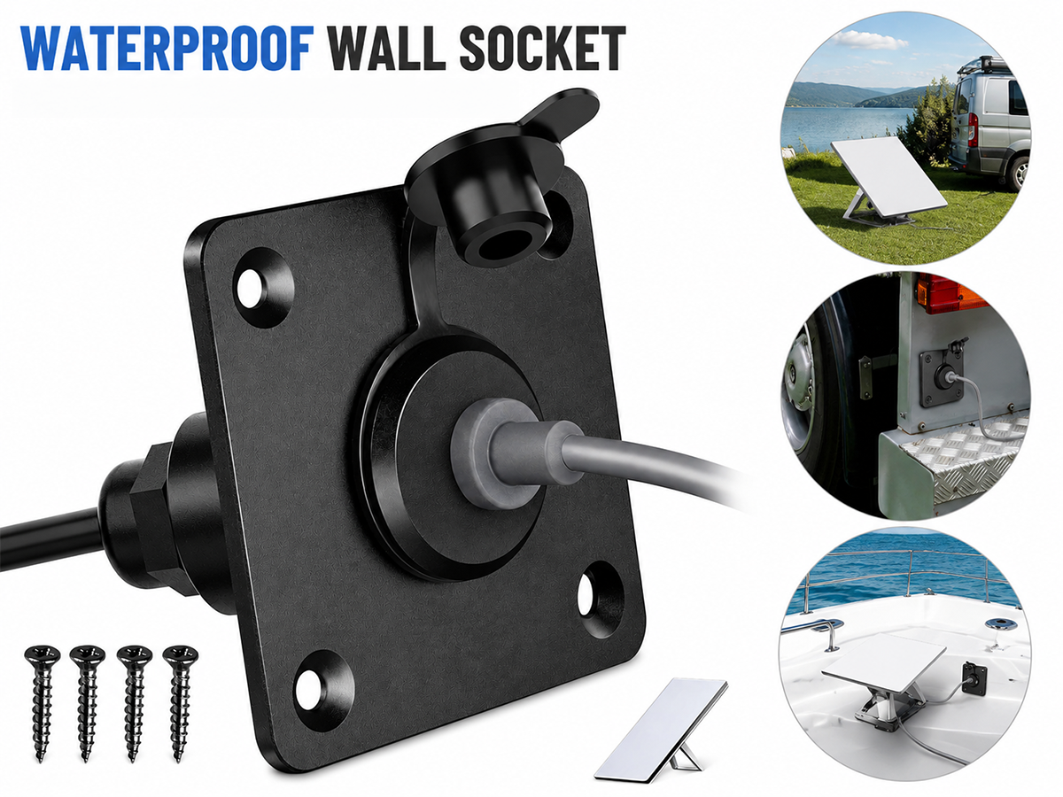 Waterproof DC Socket Passthrough for Starlink Mini