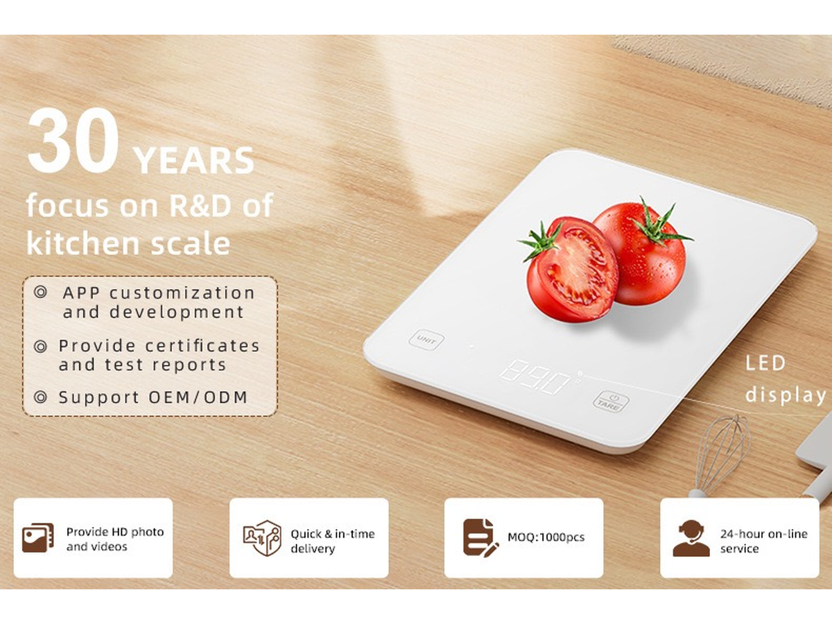 Digital Kitchen Scale 10KG Bluetooth Food Scale with LED Display